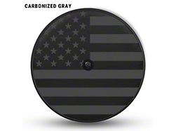 Mud Digger Designs Spare Tire Cover with American Flag Logo for 315/70R17 Tires; Black (21-25 Bronco)