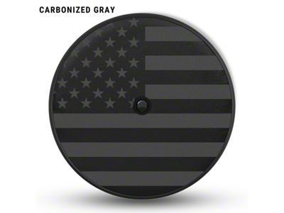 Mud Digger Designs Spare Tire Cover with American Flag Logo for 315/70R17 Tires; Black (21-25 Bronco)