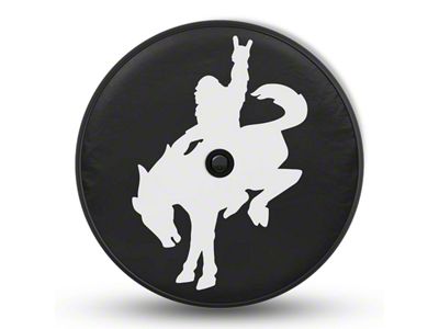 Mud Digger Designs Spare Tire Cover with Buck Yeah Logo for 315/70R17 Tires; Black (21-25 Bronco)