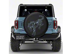 Mud Digger Designs Spare Tire Cover with Mechanical Bronco Logo for 315/70R17 Tires; Black (21-25 Bronco)