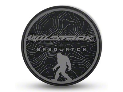 Mud Digger Designs Spare Tire Cover with Wildtrak Logo for 315/70R17 Tires; Black (21-25 Bronco)