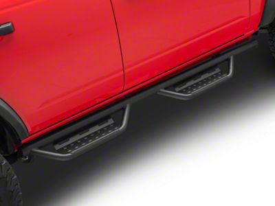 N-Fab Cab Length RS Nerf Side Step Bars; Textured Black (21-25 Bronco 4-Door)