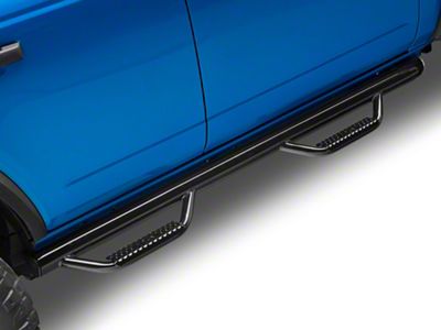 N-Fab Wheel 2 Wheel Nerf Side Step Bars; Gloss Black (21-25 Bronco 4-Door)