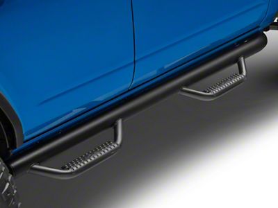 N-Fab Wheel 2 Wheel Nerf Side Step Bars; Textured Black (21-25 Bronco 4-Door)