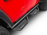 N-Fab Cab Length Podium Nerf Side Step Bars; Textured Black (18-22 Jeep Wrangler JL 4-Door)