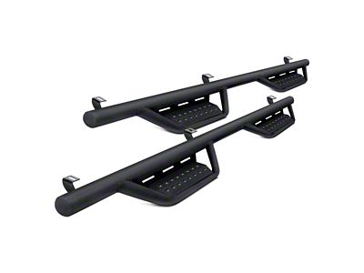 N-Fab Cab Length RS Nerf Side Step Bars; Textured Black (22-25 Frontier Crew Cab)