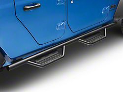N-Fab Cab Length RS Nerf Side Step Bars; Textured Black (20-25 Jeep Gladiator JT)
