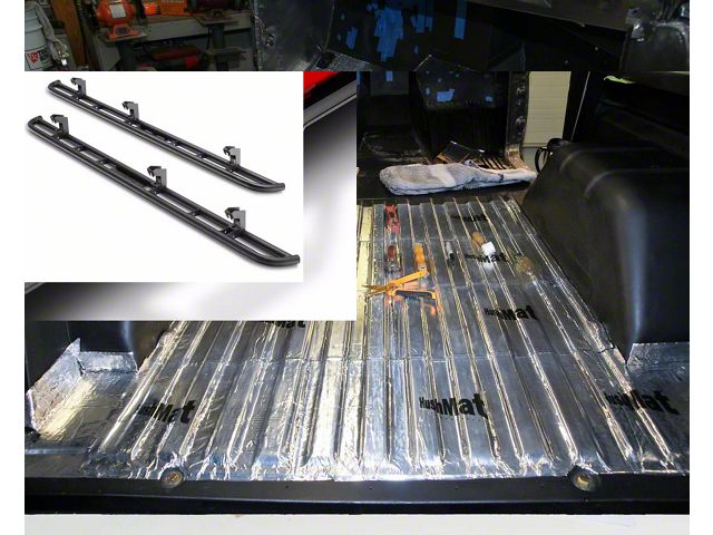 Cab Side Rails N-Fab Titan Cab Length RKR Side Rails; Textured Black N164RKRCC (17-24 ...