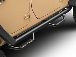 N-Fab Wheel 2 Wheel Nerf Side Step Bars; Textured Black (07-18 Jeep Wrangler JK 4-Door)
