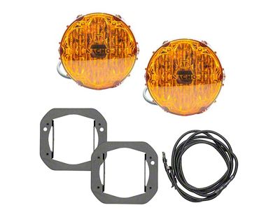 Nacho Offroad Technology Plug N Play Fog Light Kit; SAE Only Amber (18-26 Jeep Wrangler JL w/ One-Piece Front Bumper)