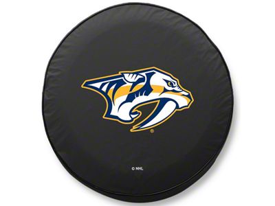Nashville Predators Spare Tire Cover; Black (66-18 Jeep CJ5, CJ7, Wrangler YJ, TJ & JK)