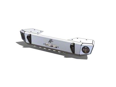 Next Venture Motorsports Adventure Series Front Bumper with Skid Plate and 11-Inch Stinger; Bare Aluminum (20-25 Jeep Gladiator JT)