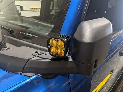 Next Venture Motorsports A-Pillar Light Mounts; Bare Metal (21-25 Bronco)