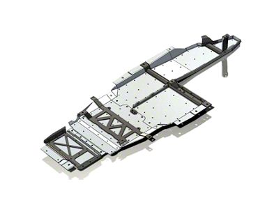 Next Venture Motorsports Belly Skid Plates; Bare Aluminum (21-25 Bronco 4-Door w/o Transmission Crossmember Bracing)