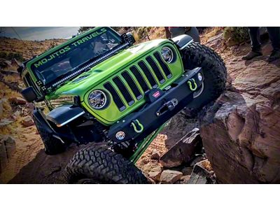 Next Venture Motorsports Adventure Series Front Bumper with Factory Fog Light Openings; Bare Metal (20-25 Jeep Gladiator JT)