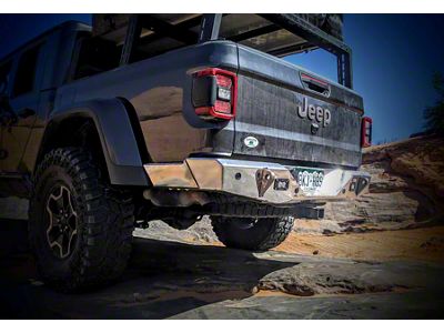 Next Venture Motorsports Featherweight Series Rear Bumper; Not Pre-Drilled for Backup Sensors; Bare Aluminum (20-25 Jeep Gladiator JT)