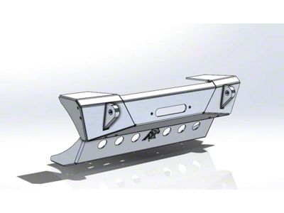 Next Venture Motorsports Featherweight Series Front Bumper with Skid Plate; Bare Aluminum (18-25 Jeep Wrangler JL)