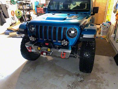 Next Venture Motorsports Featherweight Series Front Bumper with Stinger; Bare Aluminum (18-25 Jeep Wrangler JL)