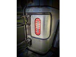 Next Venture Motorsports Flush Mount Aluminum LED Tail Lights; DA Sanded Aluminum Housing; Red Clear Lens (18-26 Jeep Wrangler JL)