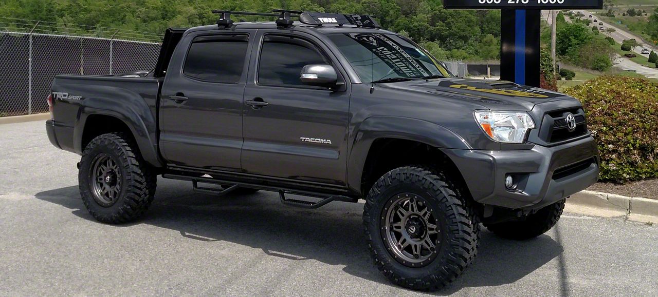 NFab Cab Length Nerf Side Step Bars Gloss Black T0678CC (05