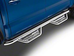 N-Fab Cab Length Podium Nerf Side Step Bars; Polished Stainless (05-23 Tacoma Double Cab)