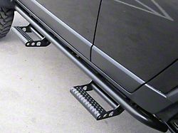 N-Fab Cab Length RKR Side Rails with Detachable Steps; Textured Black (16-23 Tacoma Access Cab)