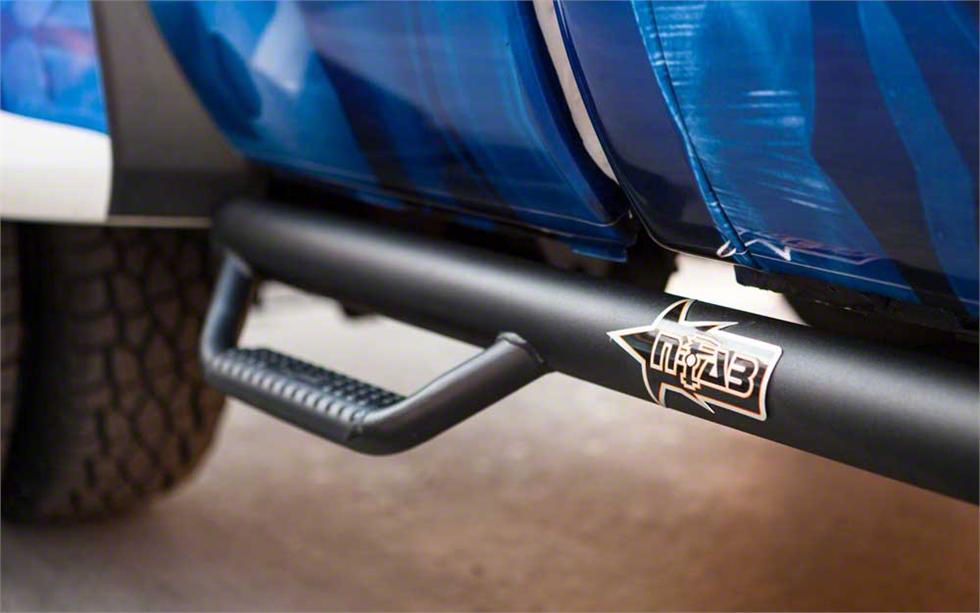 NFab Wheel 2 Wheel Bed Access Nerf Side Step Bars; Textured