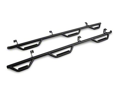 N-Fab Wheel 2 Wheel Bed Access Nerf Side Step Bars; Textured Black (16-23 Tacoma Double Cab w/ 6-Foot Bed)