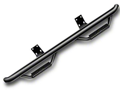 N-Fab Wheel 2 Wheel Nerf Side Step Bars; Textured Black (05-15 Tacoma Double Cab)
