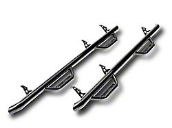 N-Fab Wheel 2 Wheel Nerf Side Step Bars; Gloss Black (18-25 Jeep Wrangler JL 2-Door)