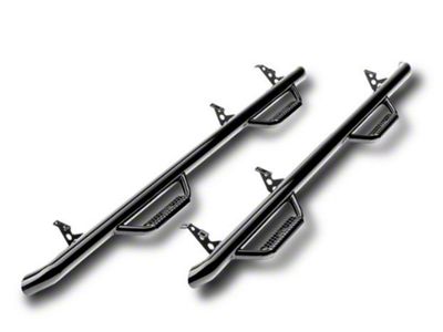 N-Fab Wheel 2 Wheel Nerf Side Step Bars; Gloss Black (18-25 Jeep Wrangler JL 2-Door)