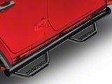 N-Fab Wheel 2 Wheel Nerf Side Step Bars; Textured Black (18-25 Jeep Wrangler JL 4-Door)