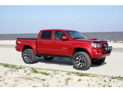 N-Fab Wheel 2 Wheel Nerf Side Step Bars; Textured Black (05-15 Tacoma Double Cab)