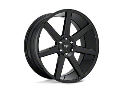 Niche Future Gloss Black 6-Lug Wheel; 24x10; 30mm Offset (22-25 Bronco Raptor)