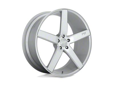 Niche Milan Gloss Silver Machined Wheel; 18x8; 40mm Offset (84-01 Jeep Cherokee XJ)