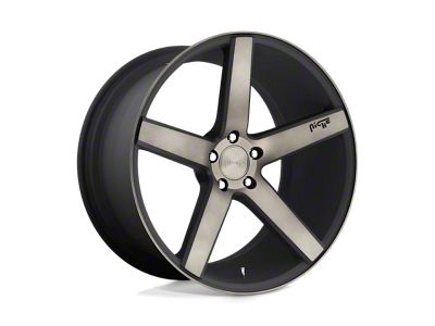 Niche Milan Matte Black Machined with Double Dark Tint Wheel; 22x10; 35mm Offset (20-25 Jeep Gladiator JT)