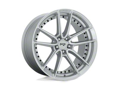 Niche DFS Gloss Silver Machined Wheel; 18x8; 40mm Offset (93-98 Jeep Grand Cherokee ZJ)