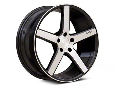 Niche Milan Gloss Black Brushed Wheel; 18x8; 40mm Offset (93-98 Jeep Grand Cherokee ZJ)