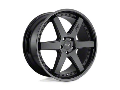 Niche Altair Gloss Black with Matte Black Wheel; 22x10; 35mm Offset (18-25 Jeep Wrangler JL)
