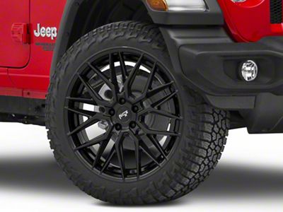 Niche Gamma Gloss Black Wheel; 22x9; 35mm Offset (18-25 Jeep Wrangler JL)