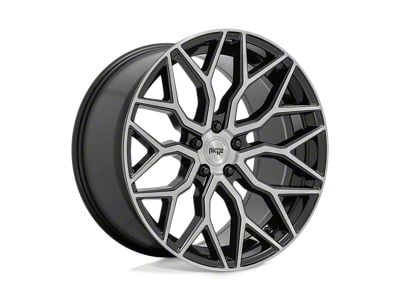 Niche Mazzanti Gloss Black Brushed Face Wheel; 19x9.5; 25mm Offset (97-06 Jeep Wrangler TJ)