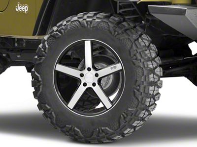 Niche Milan Gloss Black Brushed Wheel; 18x8; 40mm Offset (97-06 Jeep Wrangler TJ)