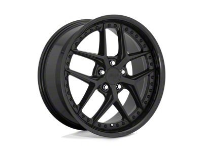 Niche Vice Gloss Black with Matte Black Wheel; 19x9.5; 35mm Offset (97-06 Jeep Wrangler TJ)