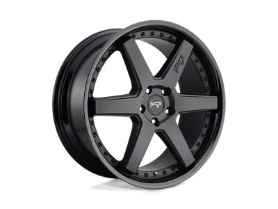 Niche Altair Gloss Black with Matte Black Wheel; 18x8.5; 45mm Offset (87-95 Jeep Wrangler YJ)