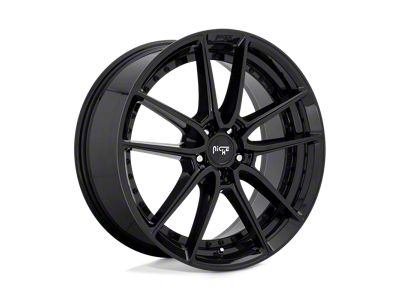 Niche DFS Gloss Black Wheel; 18x8; 30mm Offset (87-95 Jeep Wrangler YJ)