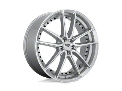 Niche DFS Gloss Silver Machined Wheel; 22x9; 38mm Offset (87-95 Jeep Wrangler YJ)