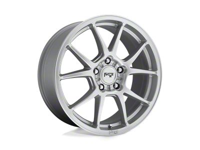 Niche Messina Gloss Silver Wheel; 18x8; 40mm Offset (87-95 Jeep Wrangler YJ)