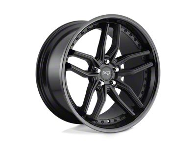 Niche Methos Gloss Black with Matte Black Wheel; 19x9.5; 35mm Offset (87-95 Jeep Wrangler YJ)