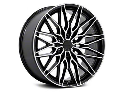 Niche Calabria 6 Gloss Black with Machined Lip 6-Lug Wheel; 20x9.5; 30mm Offset (16-23 Tacoma)