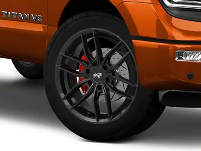 Niche Vosso Gloss Black 6-Lug Wheel; 24x9.5; 30mm Offset (17-24 Titan)